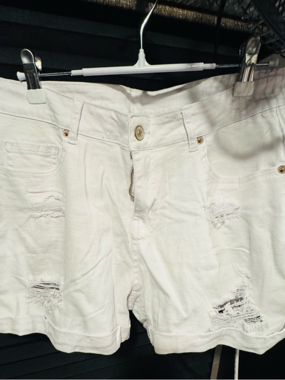 Women's High Waist White Shorts - Unbranded